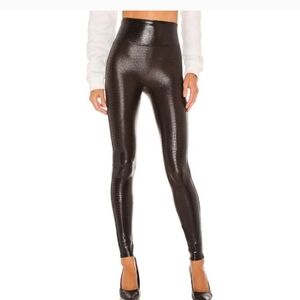 Spanx Faux Leather Croc Leggings X-Large Gorgeous! Worn very few times